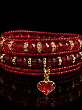 Ruby Romance Wrap Bracelet ❤️